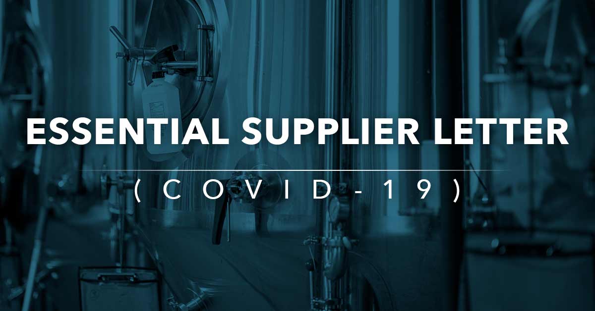 Essential Supplier Letter Template Brewers Association