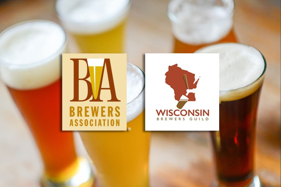 colorful beers in a circle with BA logo and Wisconsin guild logo