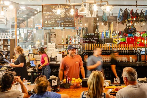 Bustling taproom