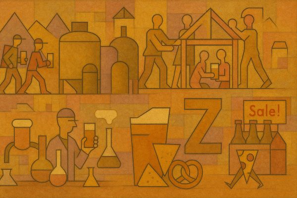 Mural depictions of beer concepts