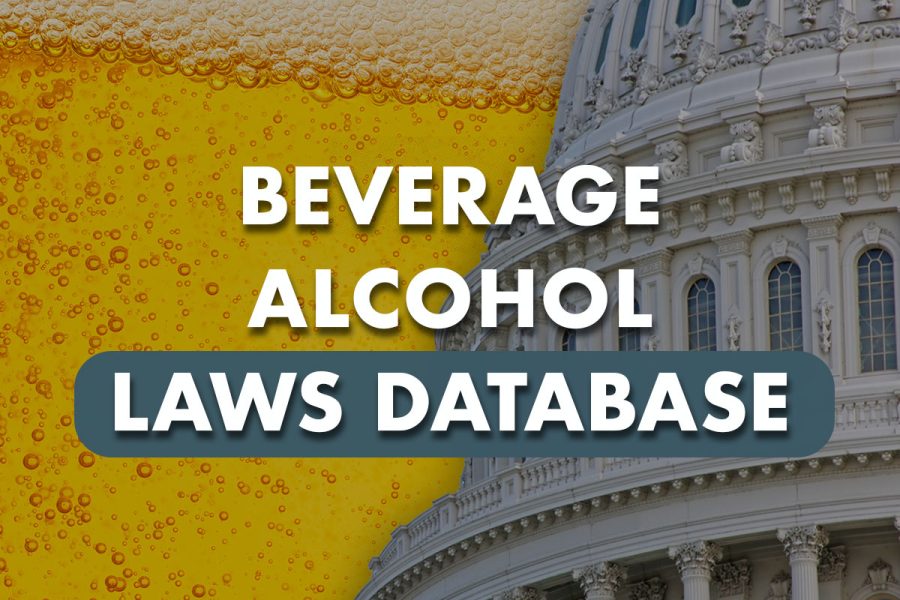 Beer with government building a text 