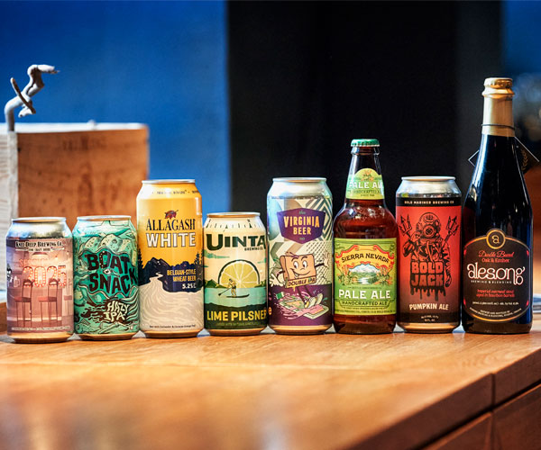 US beers served at Sweden media pairing dinner
