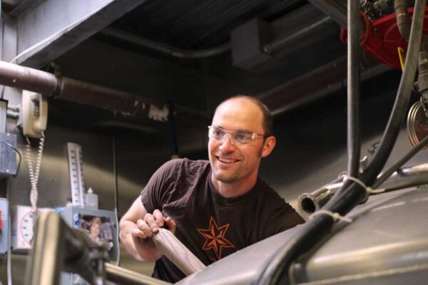 Smiling brewer