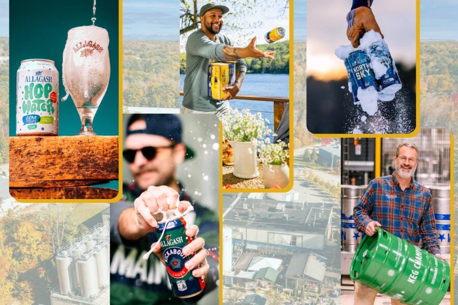 A collage of photos from Allagash Brewing