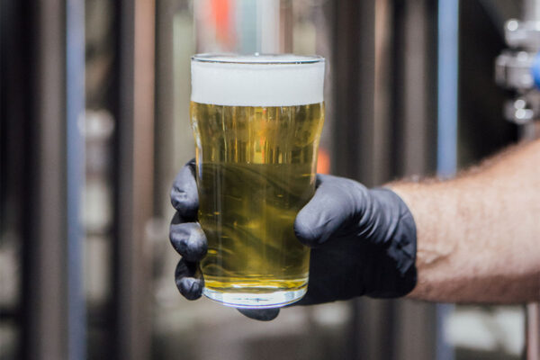 a craft beer in a brewery