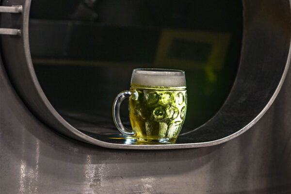A beer in a craft brewery