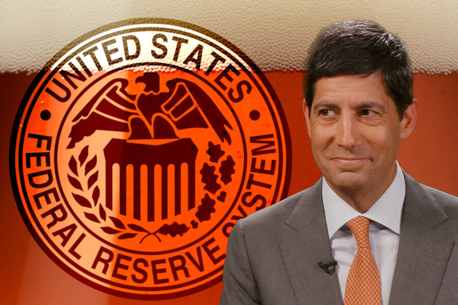 Kevin Warsh with Federal Reserve logo