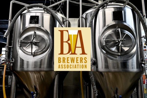 Beer fermenters in a craft brewery