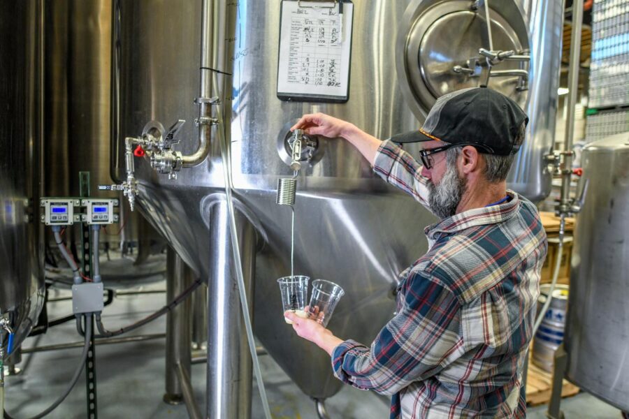 Brewer making cider